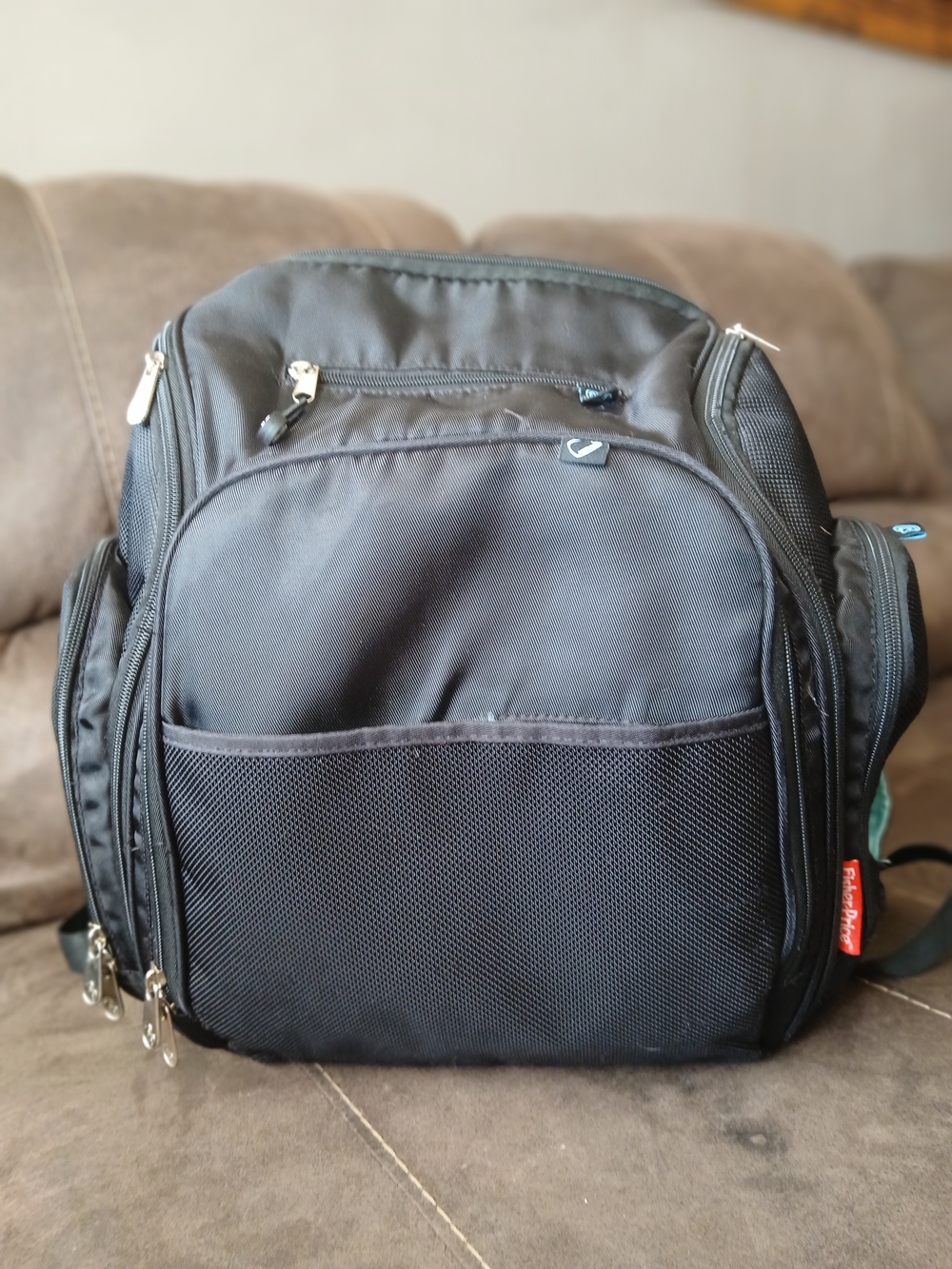 Fisher-Price Black Men's Backpack - Multi-Pocket Organizer
